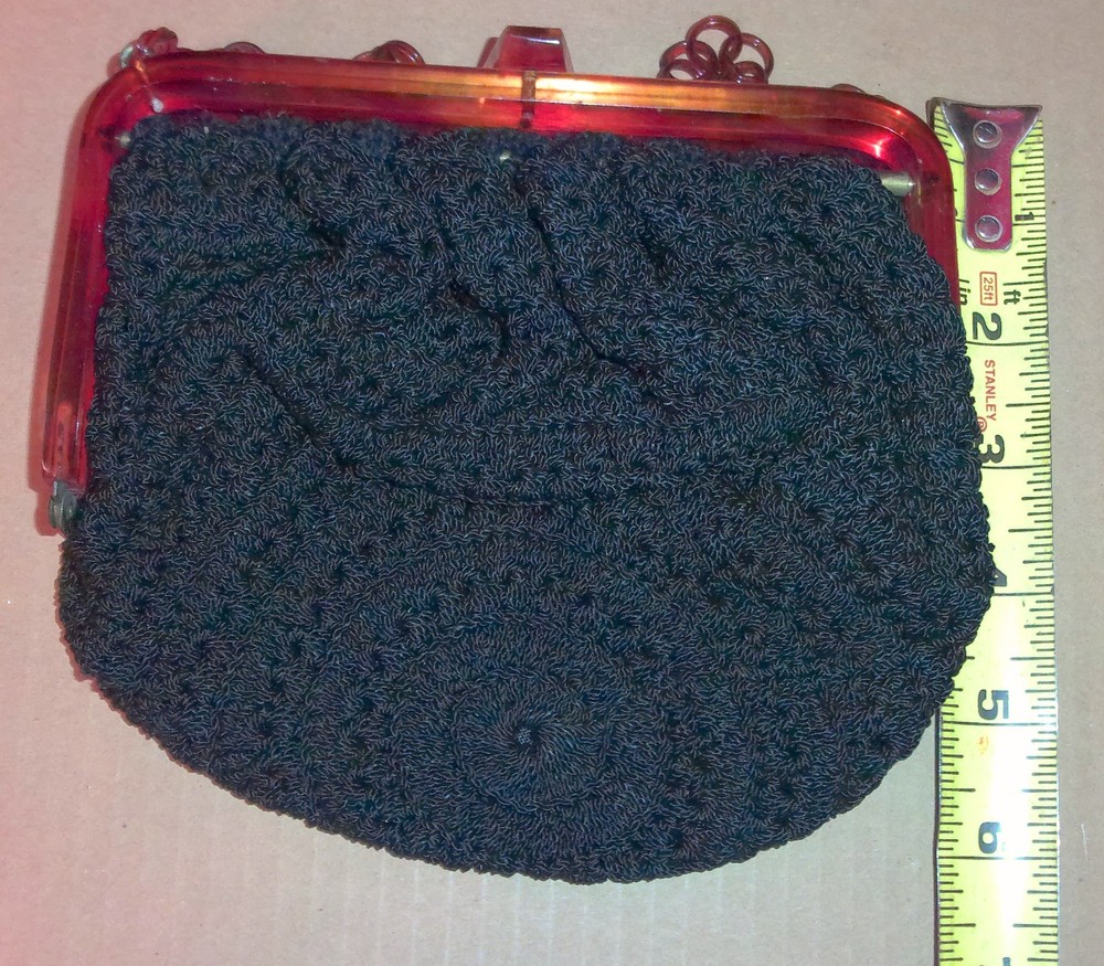 VINTAGE BAKELITE CATALIN CHAIN PURSE HANDBAG