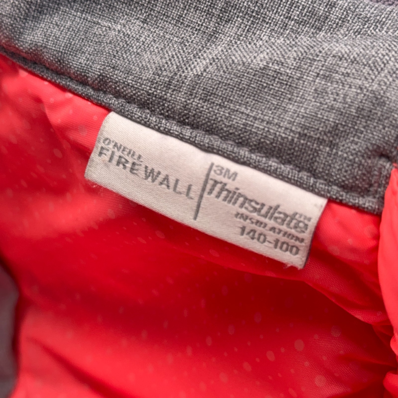 ONeill Jacket Girls 8 Gray Yellow Colorblock Snowboard Ski Hooded Insulated