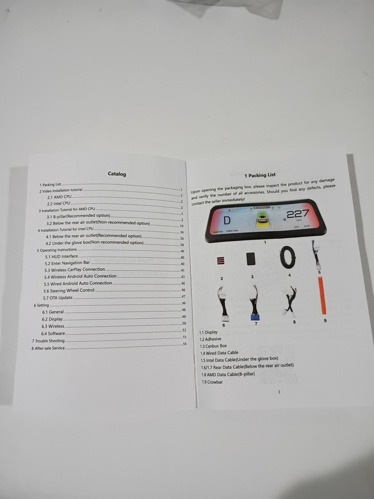 HUD Dashboard Data System for Tesla Model Y 2019-2024 & Model 3 2017-2023