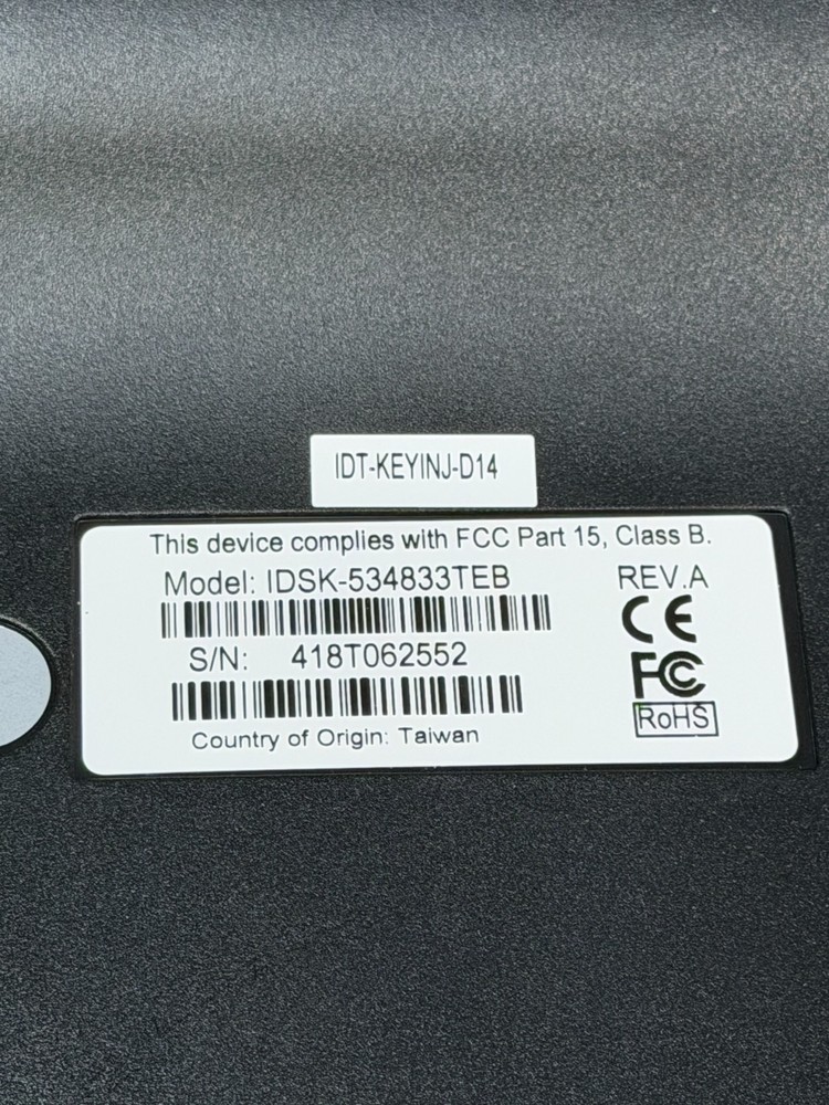 ID TECH SREDKey Key Pad + USB MagStripe Reader IDSK-534833TEB