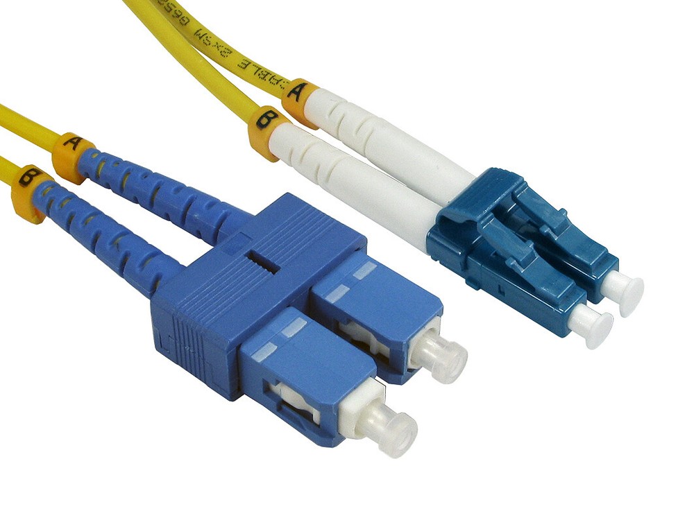 20 PACK LOT 2m LC-SC Duplex 9/125 Singlemode Fiber Optic Patch Cable Yellow 6FT