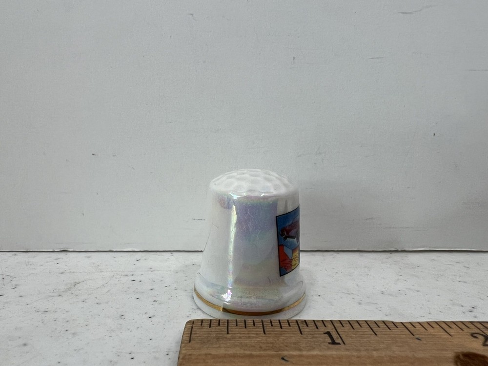 Route 66 Souvenir Ceramic Thimble Excellent