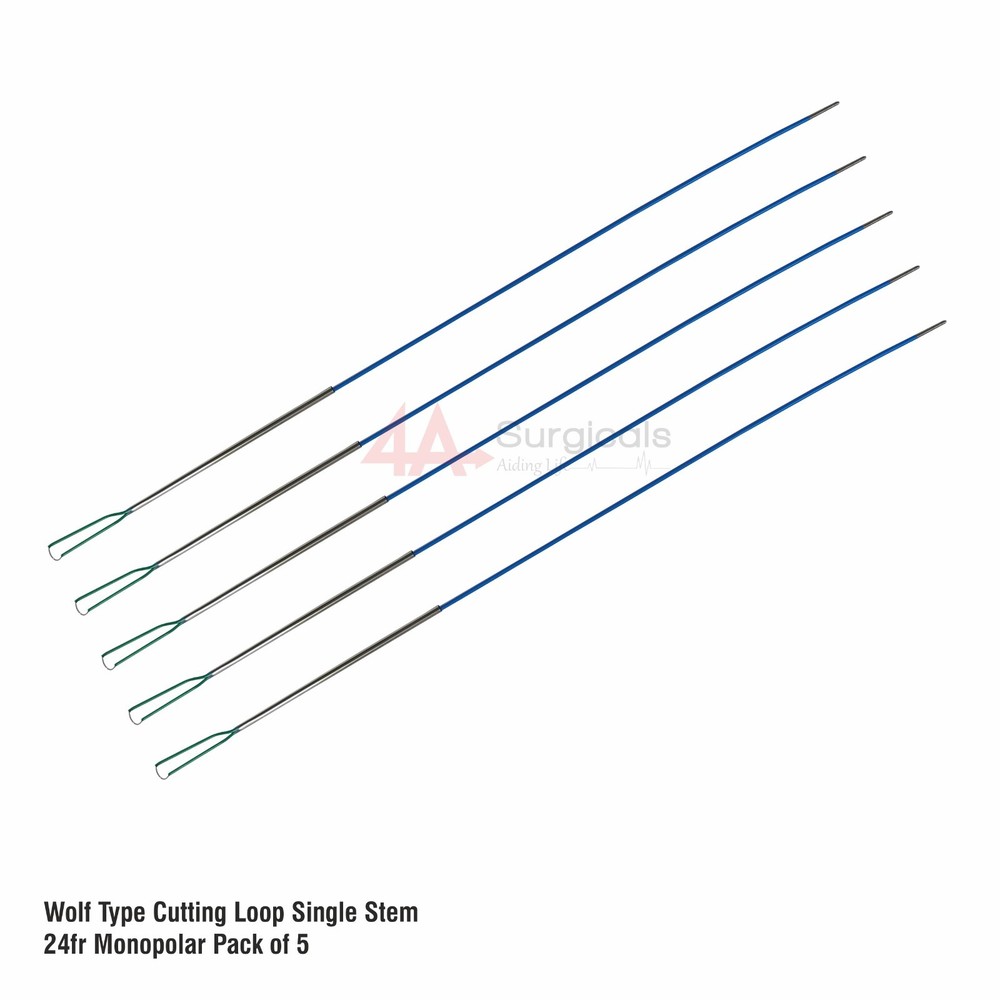 4A WOLF TYPE CUTTING LOOP SINGLE STEM 24Fr MONOPOLAR PACK OF 5