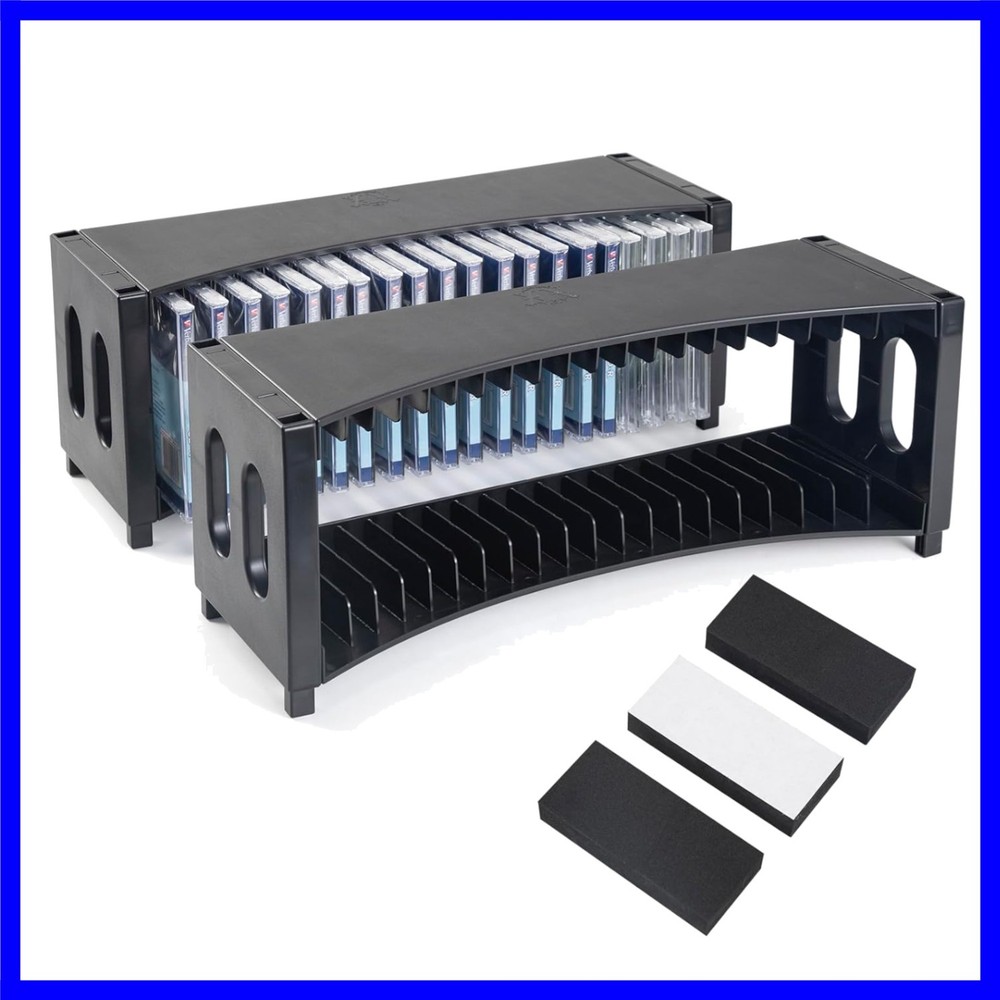 CD Storage Rack, Upgrade 2 Pack Stackable ABS CD Storage Organizer Can Hold 4...