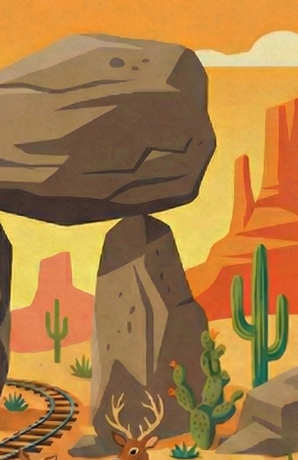 Mine Train Retro Glossy Poster 13x19 Frontier Train Wall Art Print