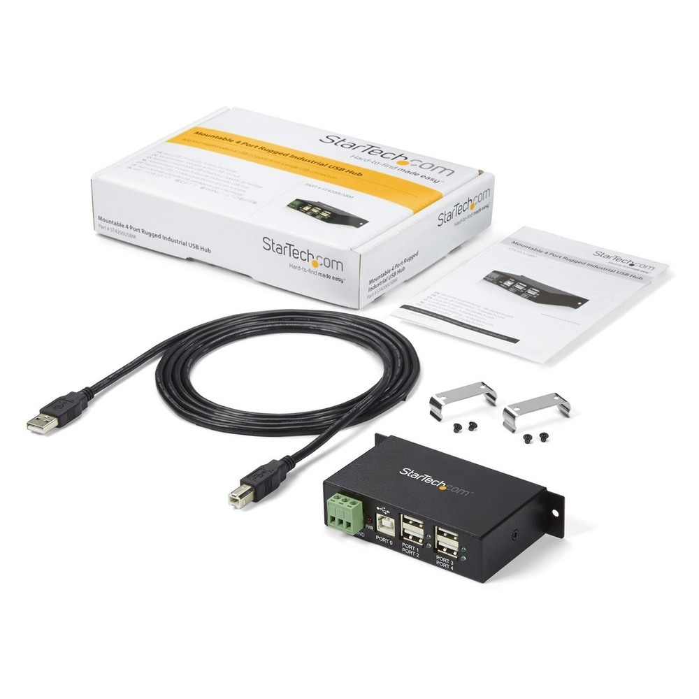 StarTech Mountable 4 Port Rugged Industrial USB Hub