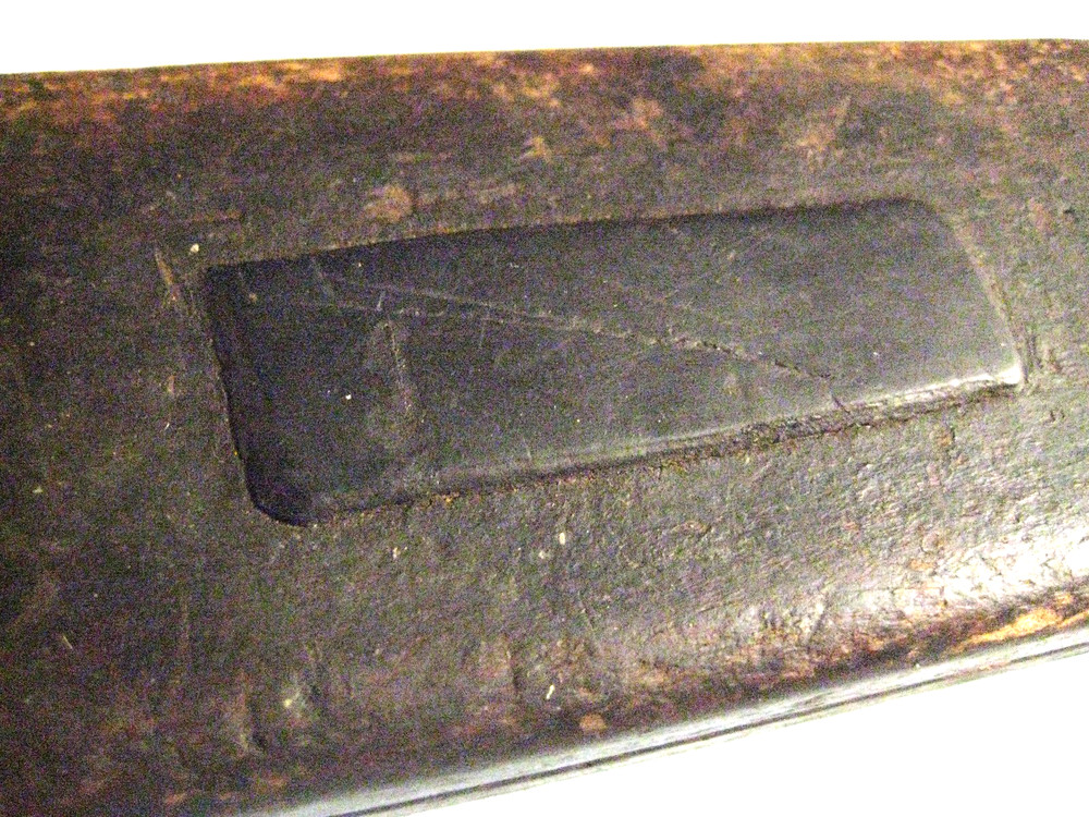 Antique Honing Sharpening Stone Knife Sharpener Kitchen Tool Wood Box Case