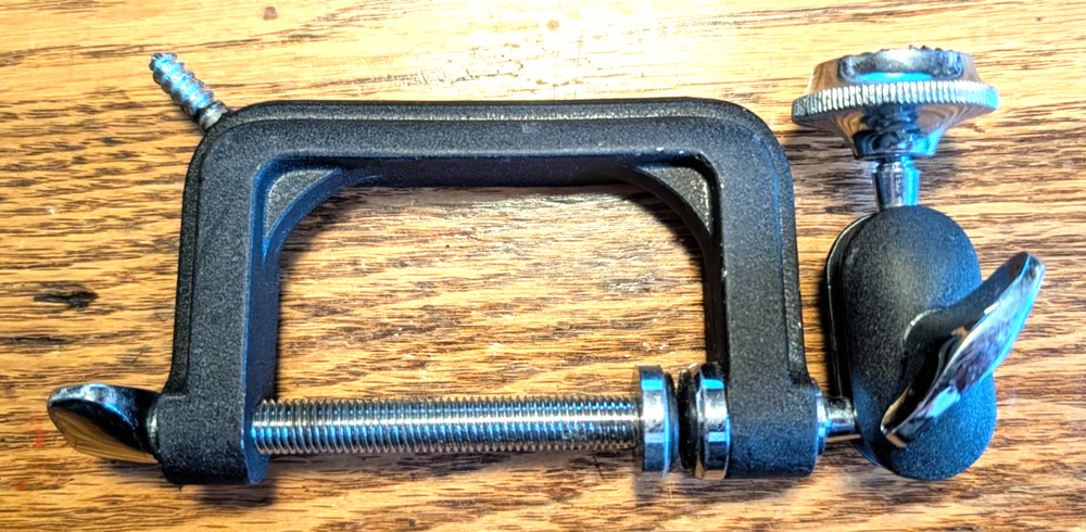C- Clamp Style Camera Mount - Ball Head- Screw mount