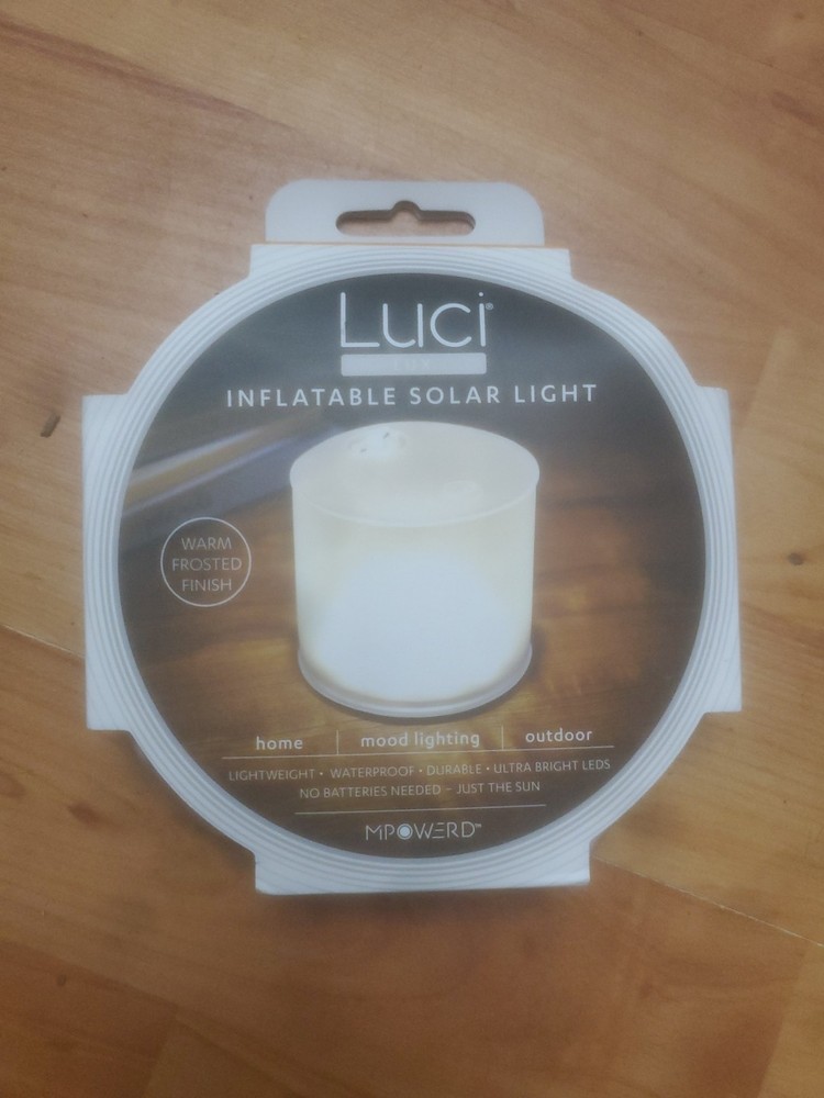 MPOWERD Luci Lux Inflatable Solar Light Multi-Purpose Home Camp LED Lantern Warm