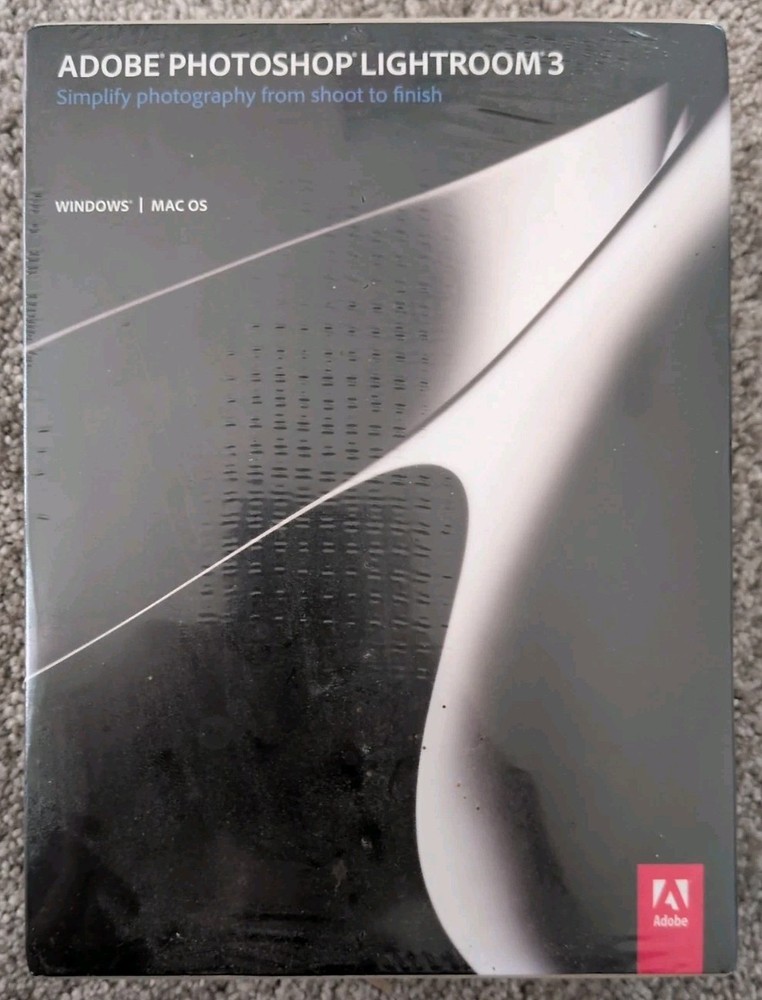NEW Adobe Photoshop Lightroom 3 Full Retail Version WIN/MAC - Sealed