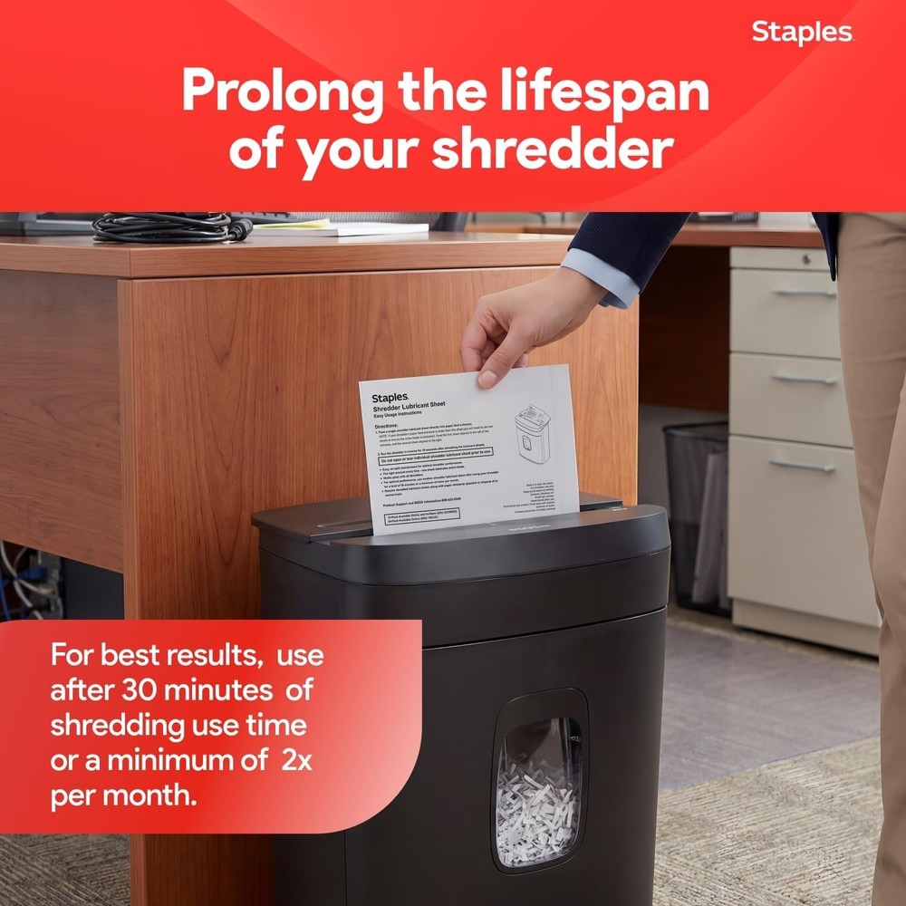 Shredder Maintenance Sheets, 24 Count - Easy Cleaning & Noise Reduction Solution