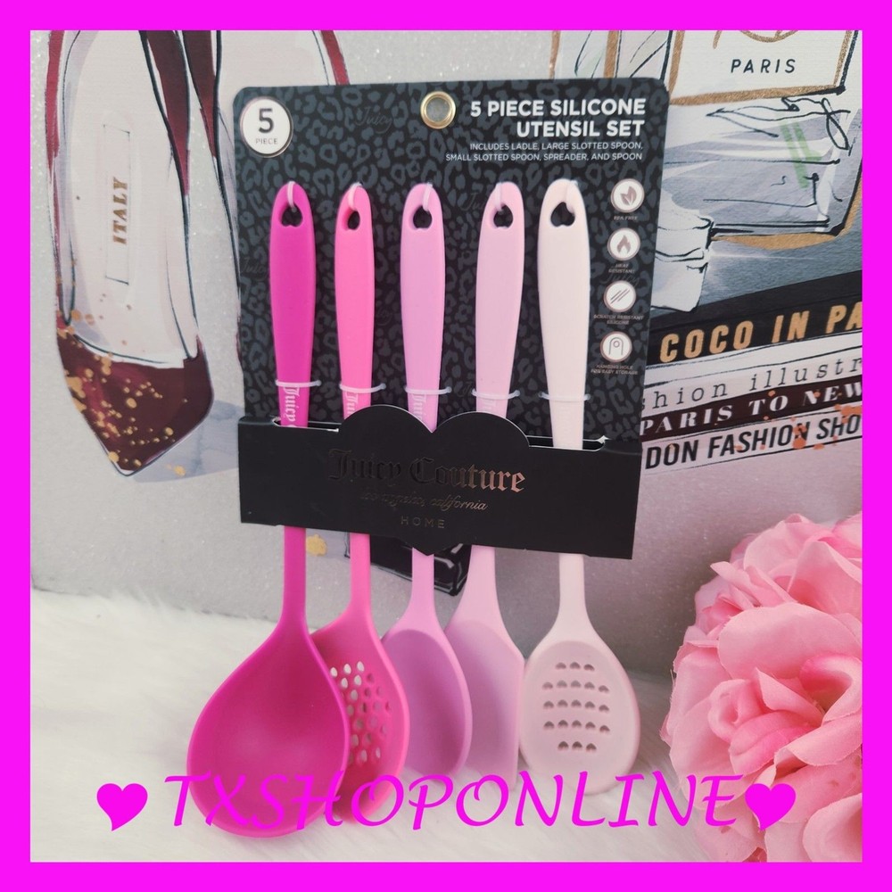 💗🥄Juicy Couture 5 piece silicone utensil set🥄💗