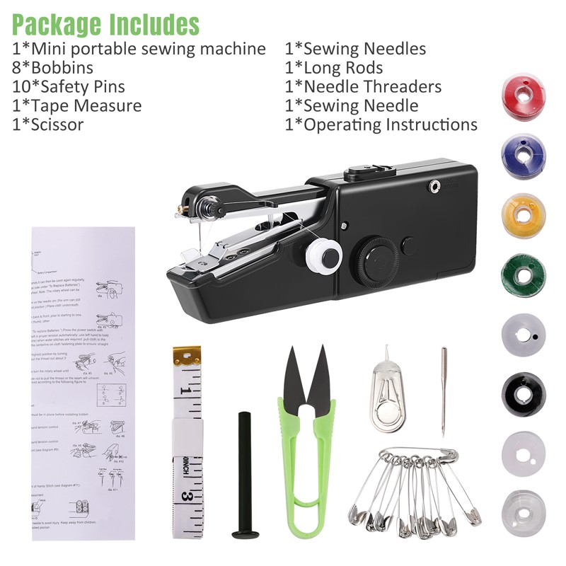 1Set New Cordless Handheld Mini Sewing Machine Portable Fast Simple Operation