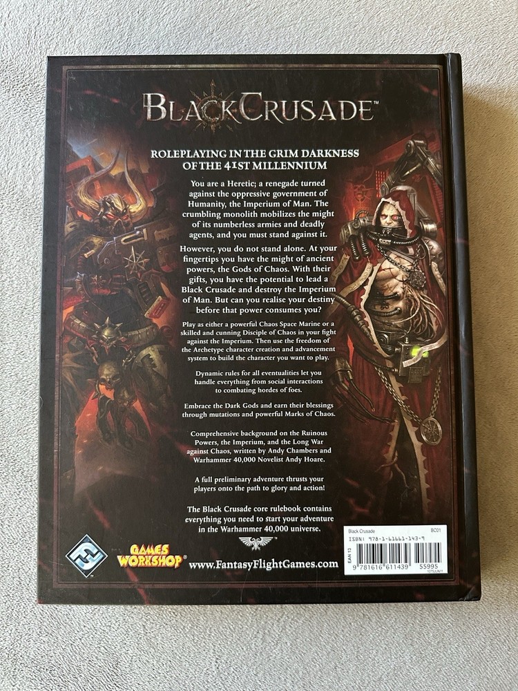 Black Crusade Core Rulebook Fantasy Flight 40k RPG