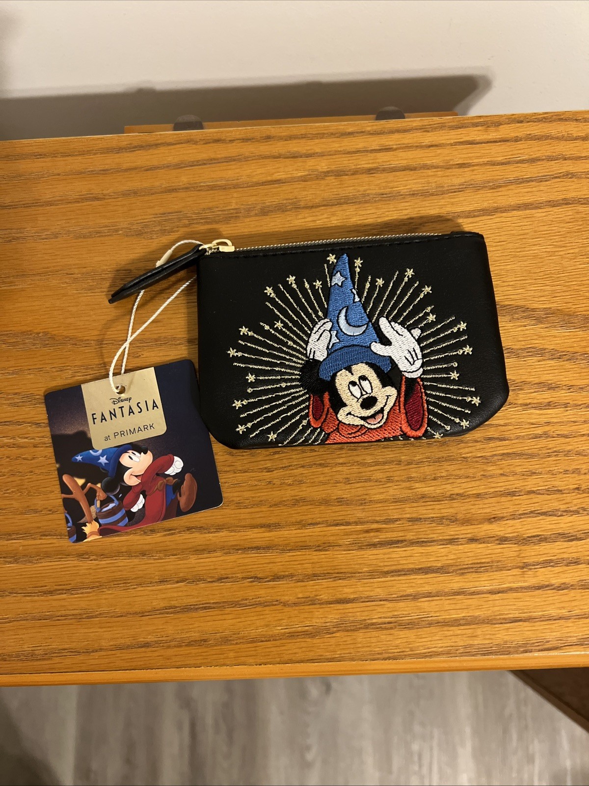 Disney Fantasia Embroidered Sorcerer Mickey Mouse Coin Purse NWT GREAT GIFT