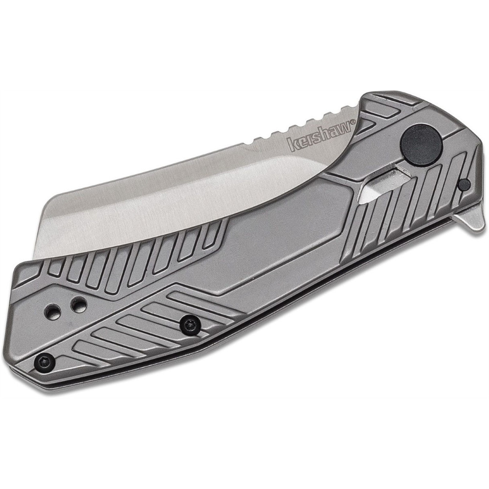 Kershaw Static Manual Frame Lock Cleaver Blade EDC Folding Pocket Knife - Gray