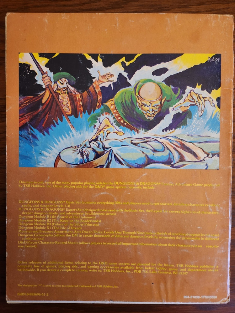 X2 Castle Amber module adventure D&D TSR Basic Dungeons & Dragons BECMI