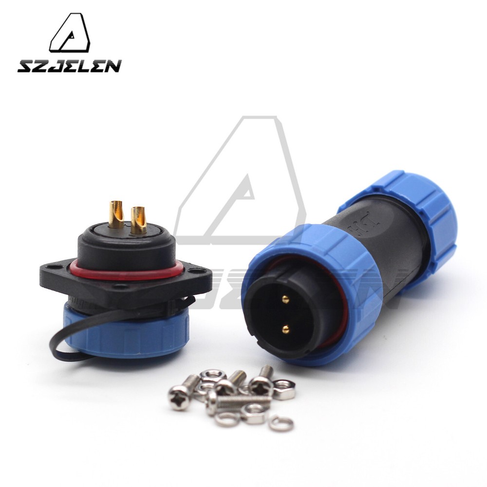 SP21 2pin Electrical Equipment Cable Connector Waterproof Panel Mount Connector