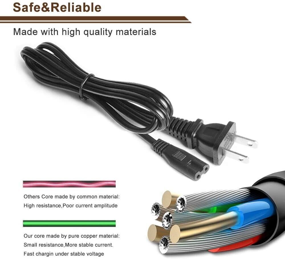 5ft AC Power Cord Cable For HP OfficeJet Pro 8022 Wireless Bluetooth Printer