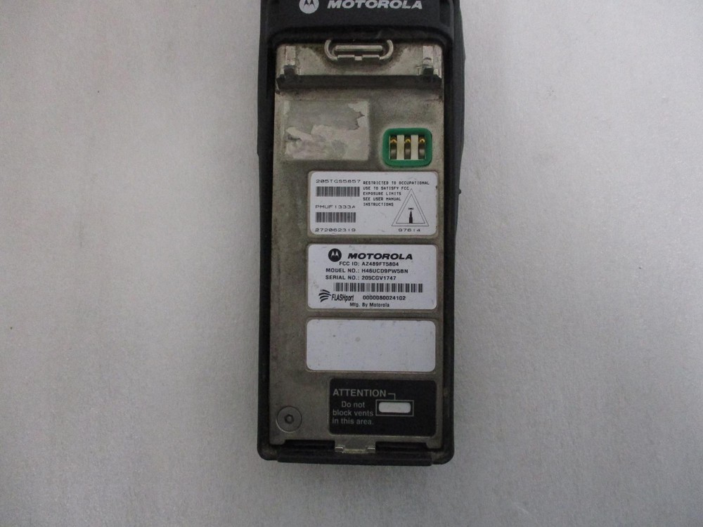 MOTOROLA XTS 2500 WITHOUT BATTERY