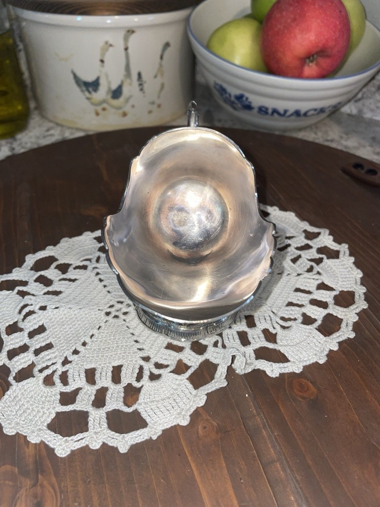 Victorian Silverplate Creamer Rose Pattern Floral Design