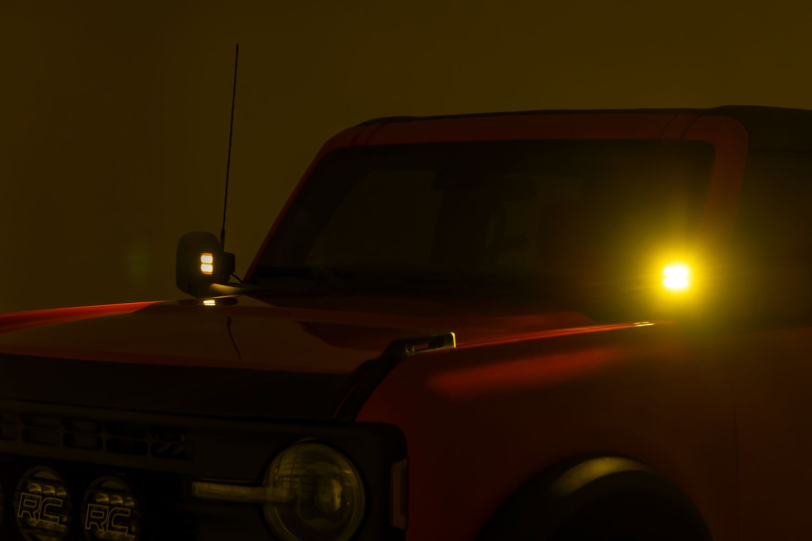 Rough Country 2 Inch Black Series LED Light Pods | Spot | Amber - 70903A