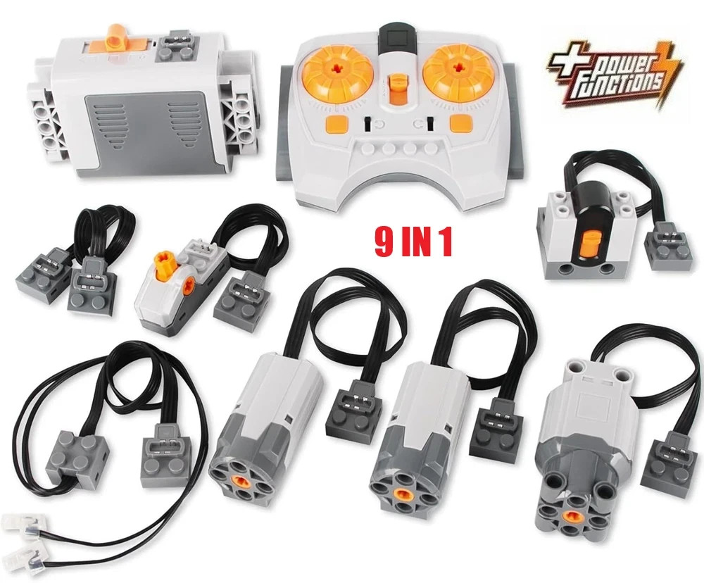 9Pack Motor Set Plastic Compatible with Lego Remote Control for STEM Projects US