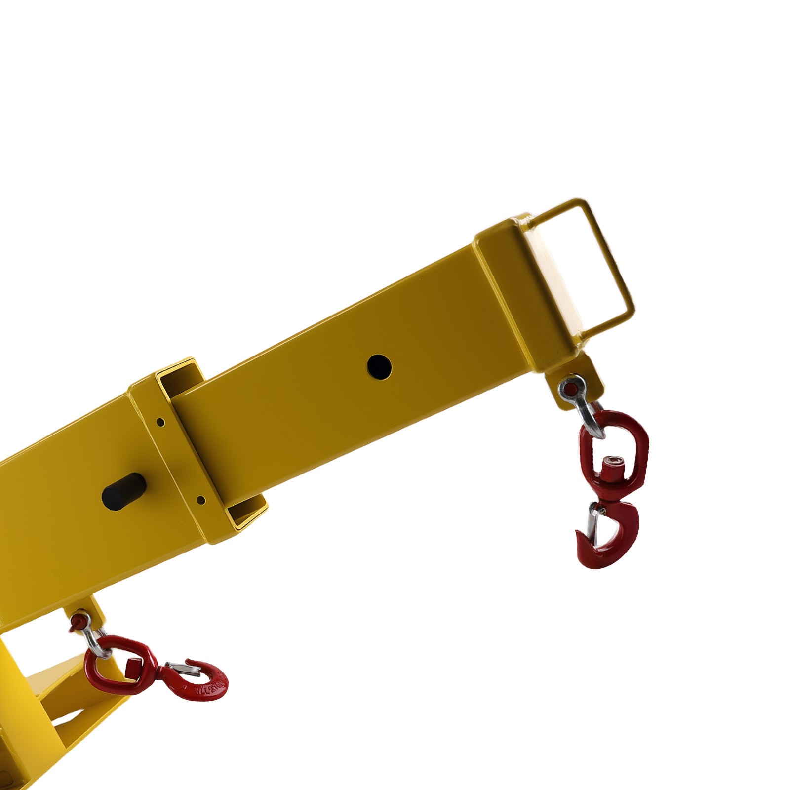 Heavy-Duty Steel Forklift Jib Boom - 47.25"-77" Adjustable Hooks Tool NEW