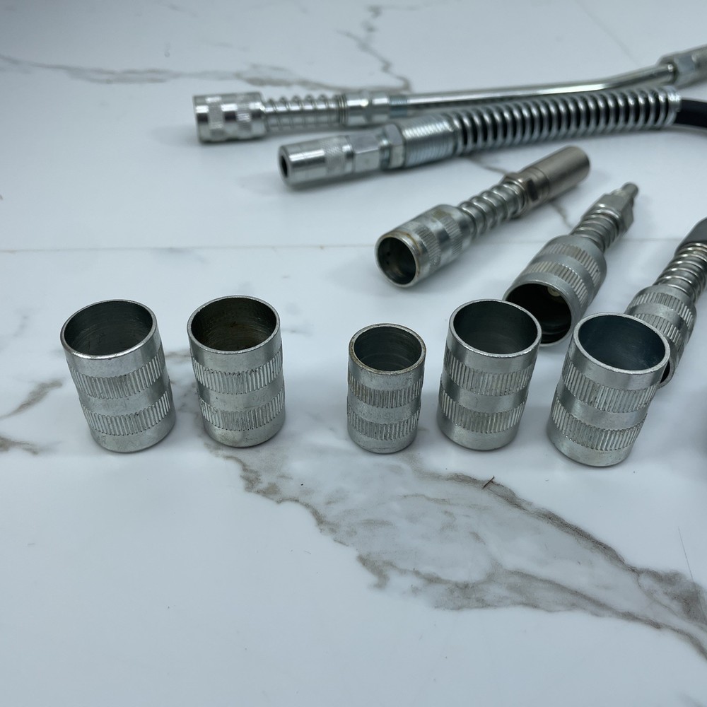 5 PCS Grease Gun Couplers, Quick Connect Greasing Accessory Kit Lubrication