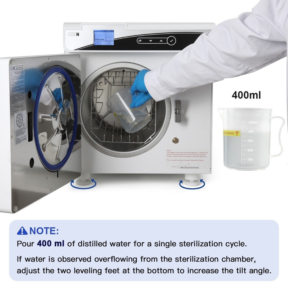 22L Dental Autoclave Steam Sterilizer High Pressure Temperature Drying Function