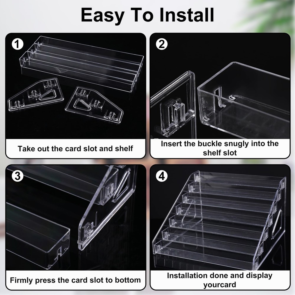 2 Pack Nail Polish Organizer Holder Rack 7 Layers Clear Acrylic Display Rack ...