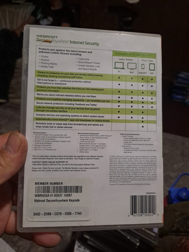 Webroot SecureAnywhere Internet Security - Full Version for Windows & Mac...