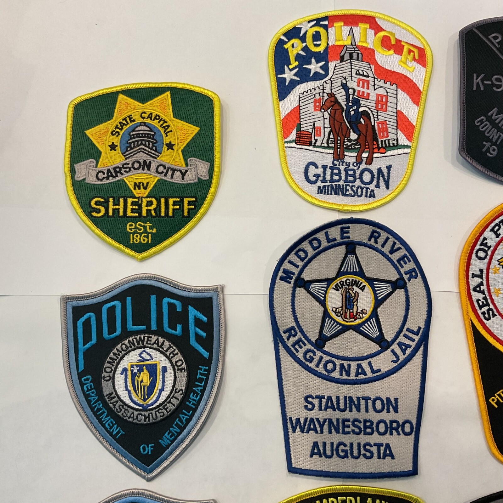 Police collectors Wholesale patch set 20 pieces all different patches. All New