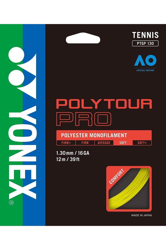 Unisex's Poly Tour String Set-Yellow, 1.3 mm