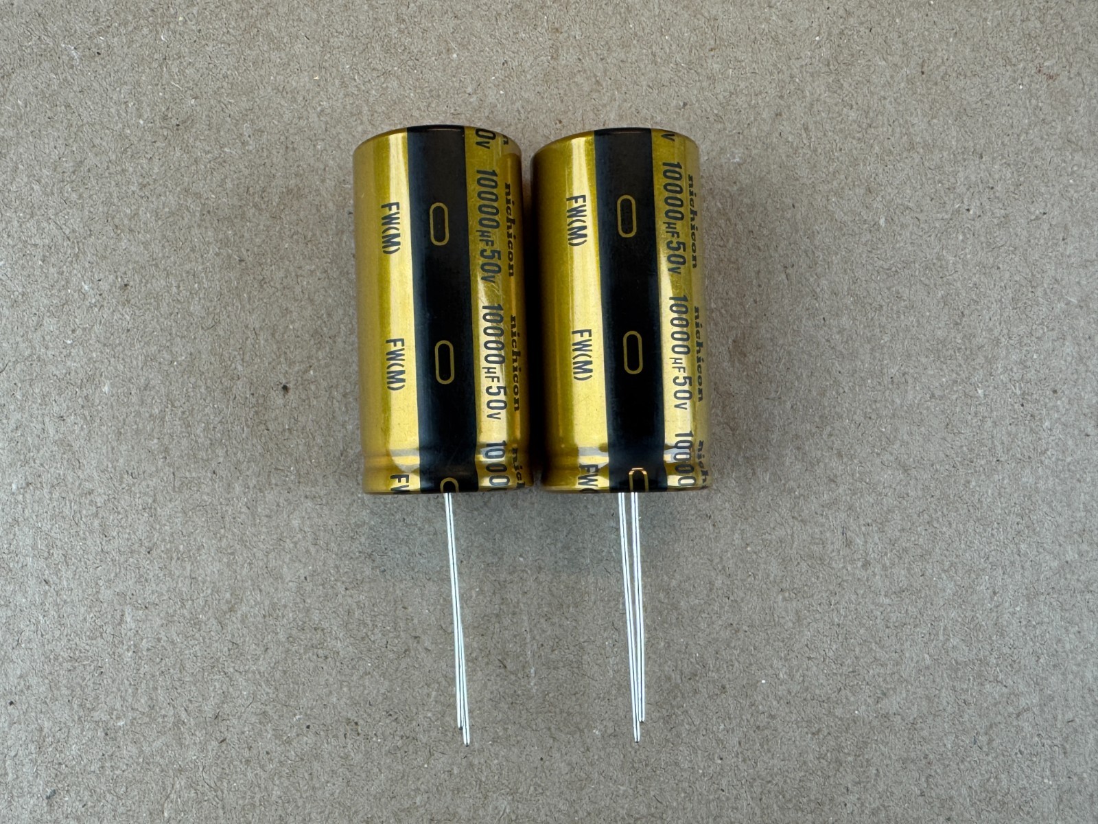 2 New Main Capacitors Pioneer SX-780 SA-7500 II Nichicon 10000 uf 50v 25mm