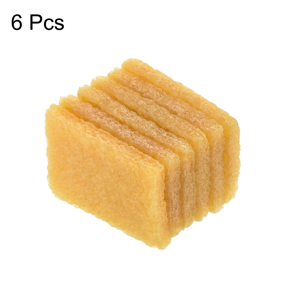 6pcs 50x35x8mm rectangle adhesive remove cleaning tool, yellow
