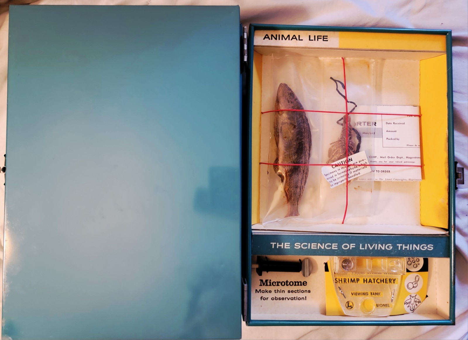 1960s LIONEL-PORTER BIOCRAFT BIOLOGY LAB. BRAND NEW, UNUSED *RARE* 3 SECTIONS!