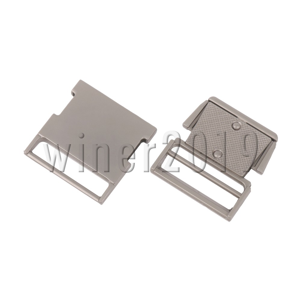 Quick Release Backpack Strap Buckle Replacment Silver 2.36" x 1.63" Pack of 2