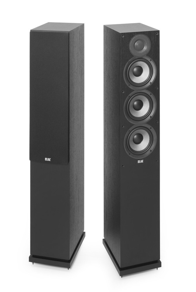 Elac DF-52-BK 5-1/4" Floorstanding Speaker Black pair