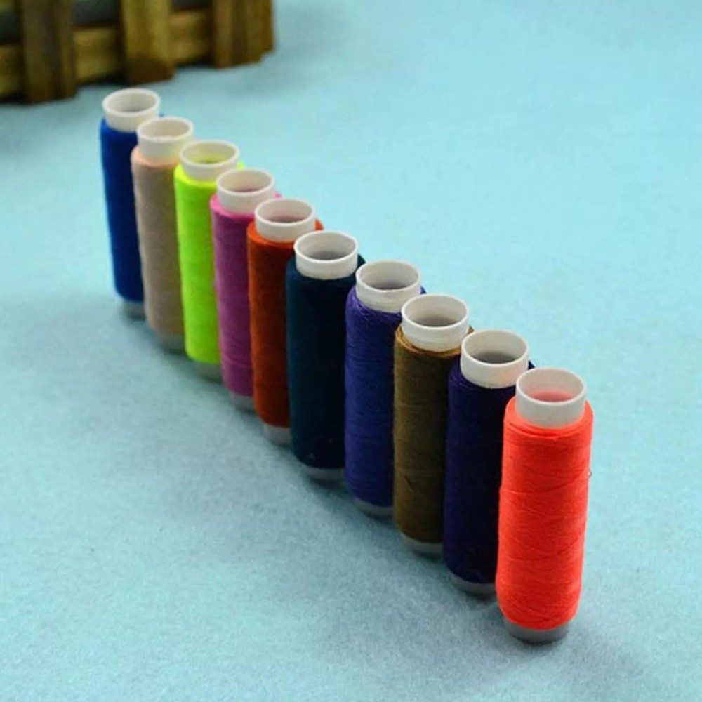 New 39Pcs Colored Sewing Thread Set Rainbow Colors Sewing Thread For DIY Sewing