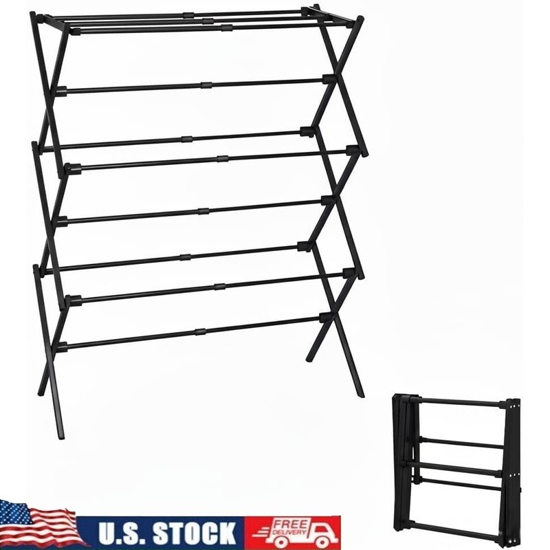 Durable Portable Clothes Drying Rack Adjustable Collapsible Laundry Dryer New