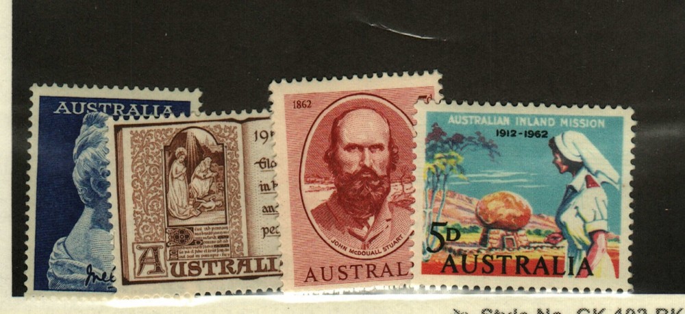 Australia #341-2, 345-6 MNH