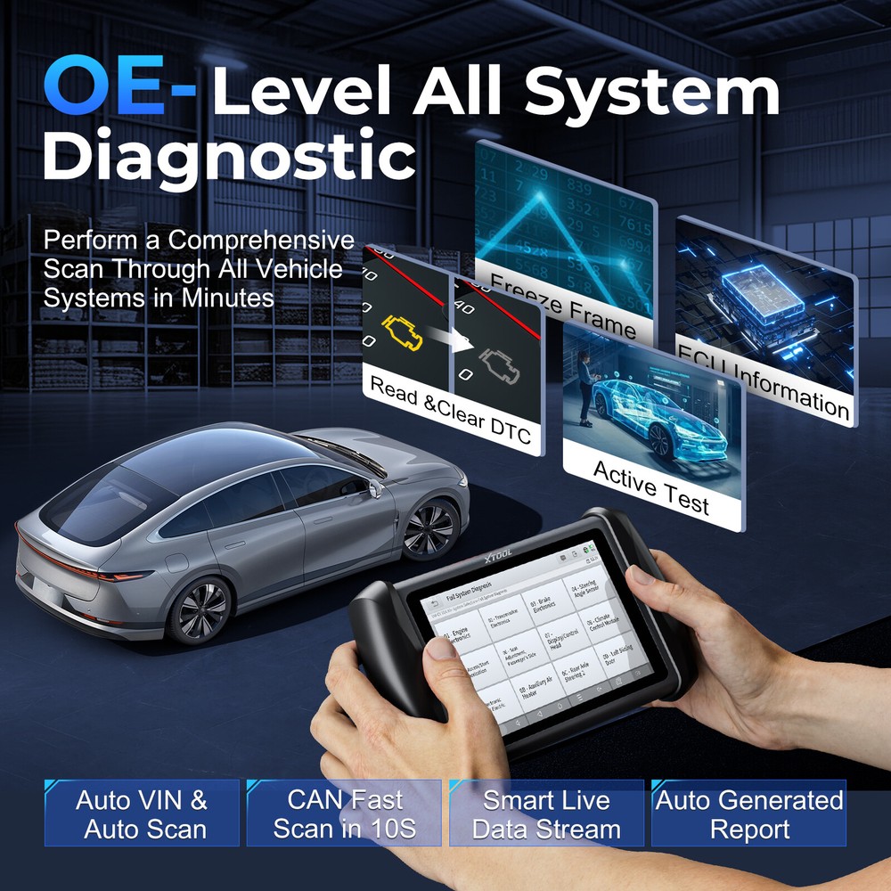 XTOOL IP819 Car OBD2 Scanner Full System Auto Diagnositc Tool 39+Reset ADAS PMI