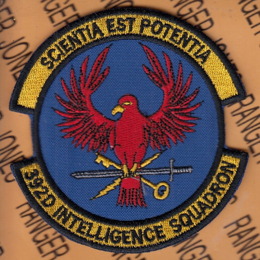 USAF Air Force 392nd Intelligence Sq IS ~3.5" patch c/e