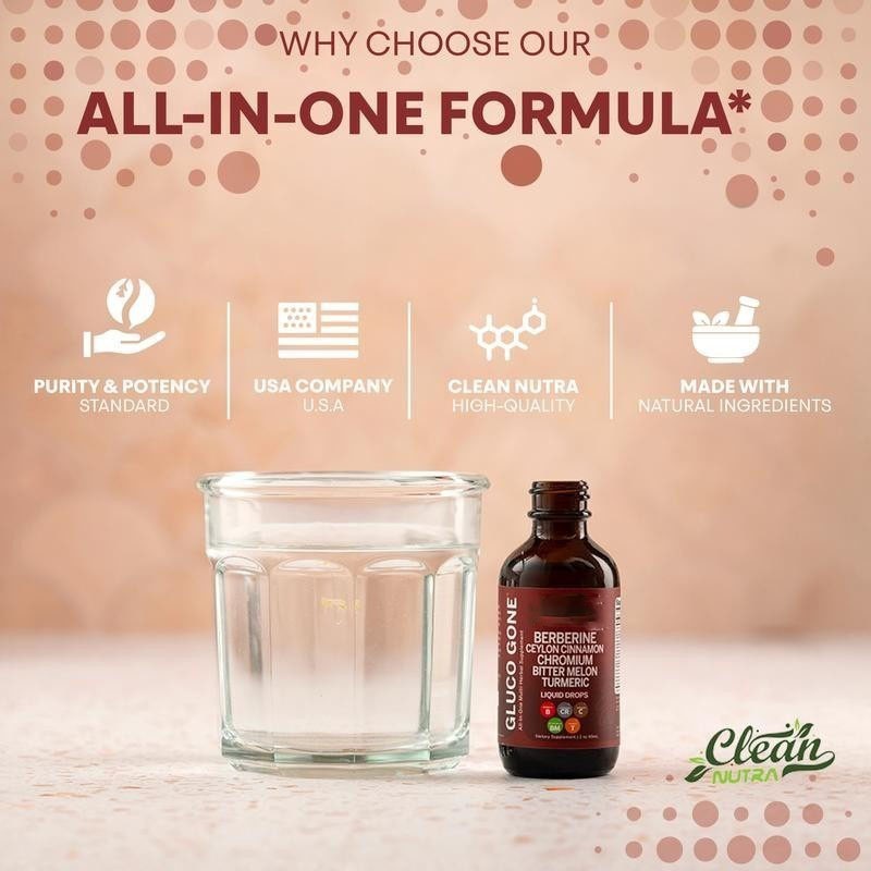 5/3pc Bottles Clean Nutra Berberine with Ceylon Cinnamon Supplement Liquid Drops