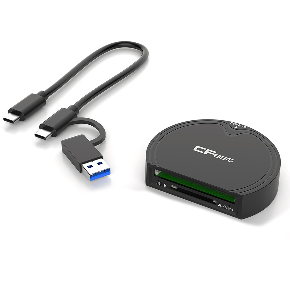 Plug&Play CFast 2.0/SD Memory Card Adapter USB3.2 Gen2 High Speed Card Reader
