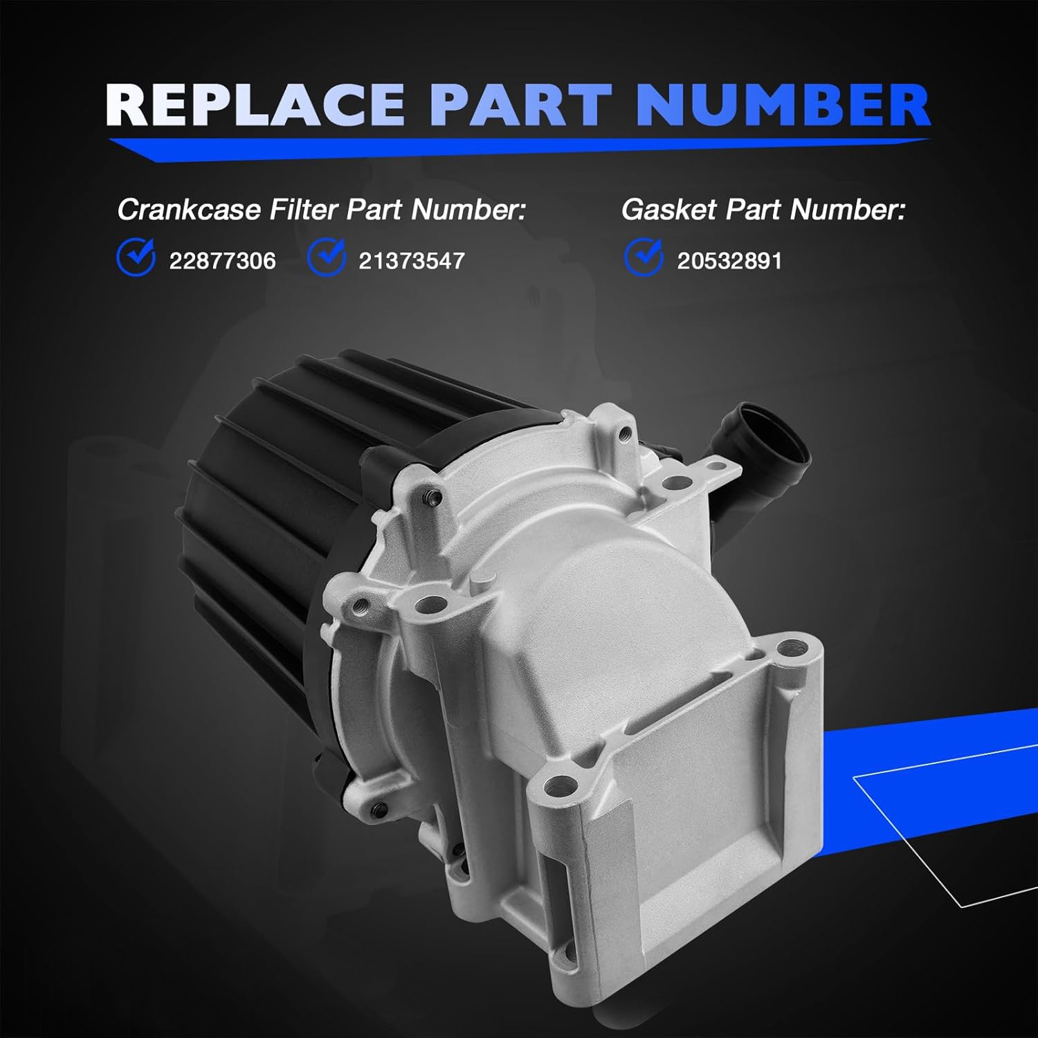 22877306 Crankcase Ventilation Oil Separator w/ Gasket For 2015-2022 Volvo D13