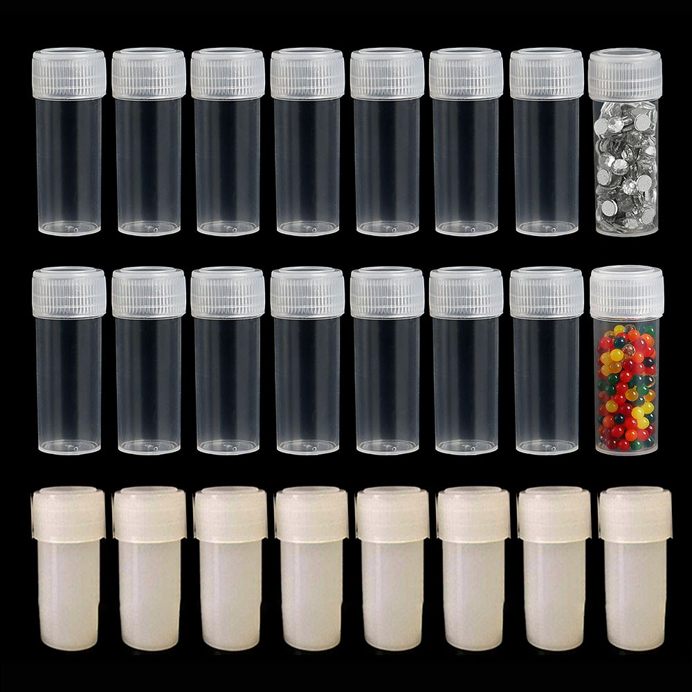 5ml Transparent Plastic Sample Bottle Test Tube Bottles Vials Storage Containers