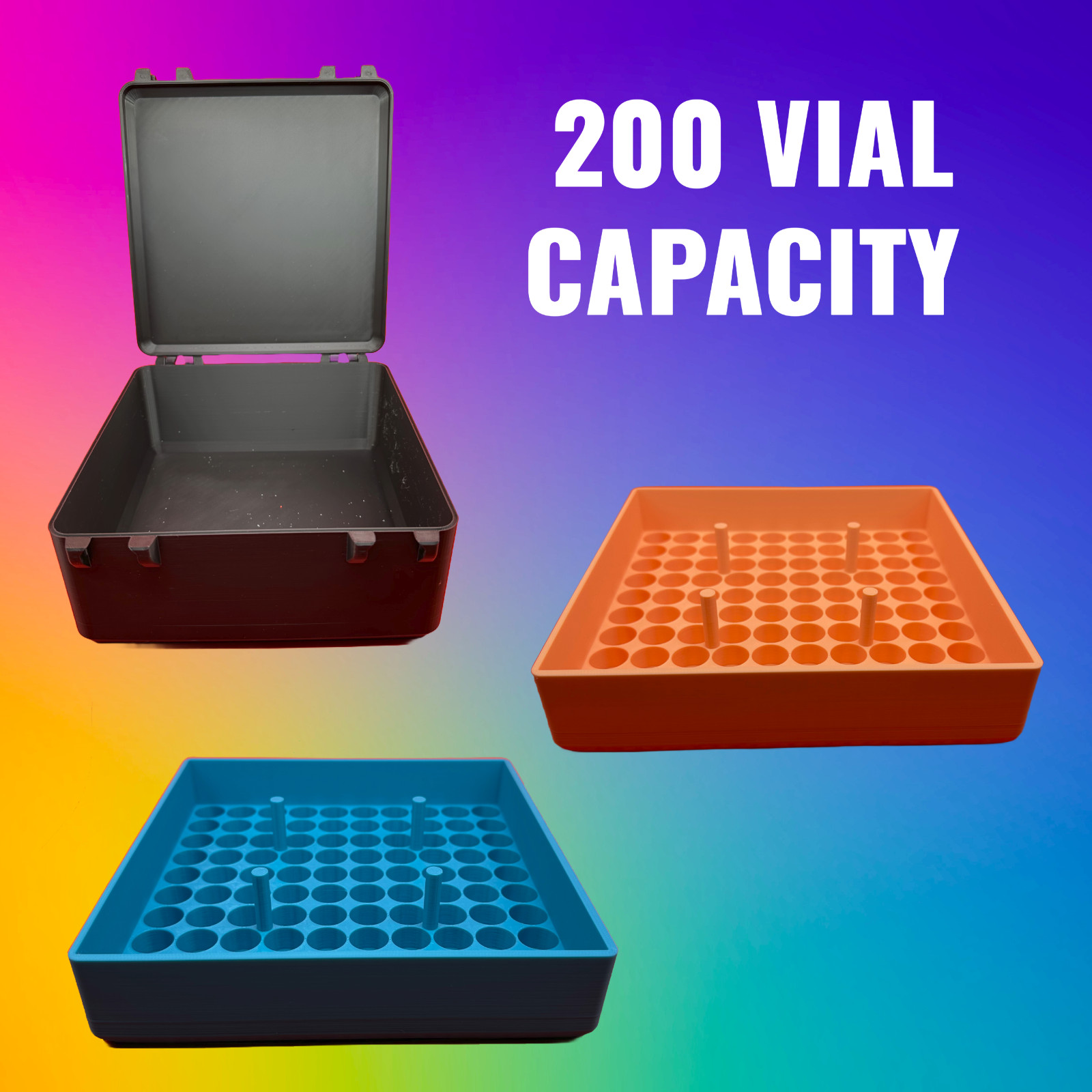 3ml Peptide Vial Mega Storage – Holds 200–300 Vials