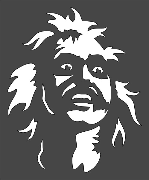 6"x7" Clear Plastic Stencil - Beetlejuice (MC607)